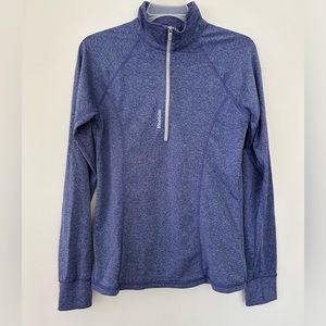 Reebok Quarter Zip Athletic Pullover, Purple size medium